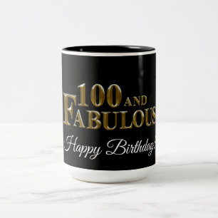 100. Geburtstag Zweifarbige Tasse