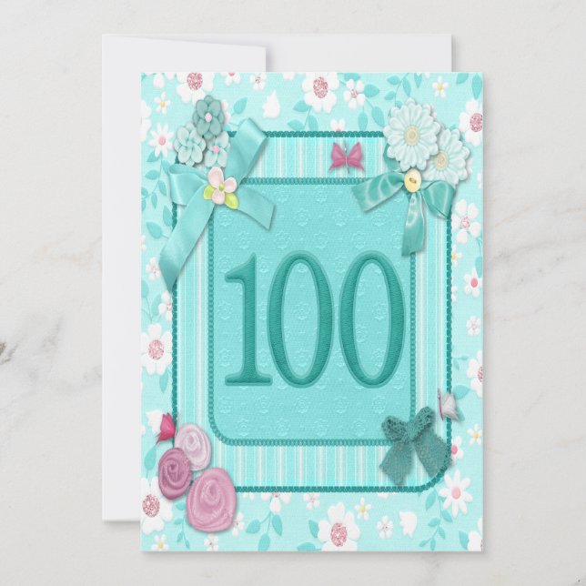 100. Geburtstagsfeier Einladung (Vorderseite)
