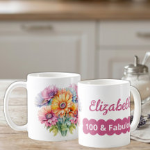 100. Geburtstagsname Gerbera Blume rosa