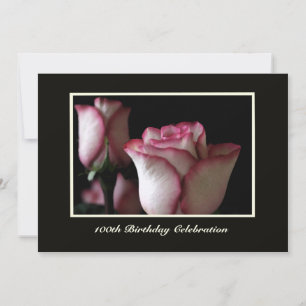 100. Geburtstagsparty Einladung Rose