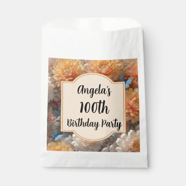 100. Geburtstagsparty Geschenktütchen (Vorderseite)