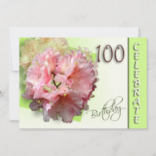 100. Geburtstagsparty - Rhododendron Einladung