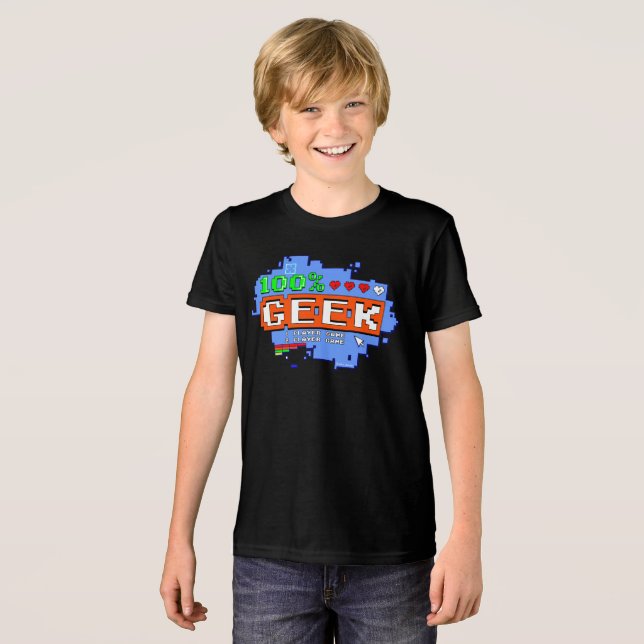 100% Geek Tri-Blend Shirt (Vorderseite voll)