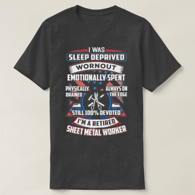 100 gewidmete Retented Sheet Metal Worker Hoodie T T-Shirt (Design vorne)