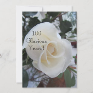 100 GloriousYears!-Birthday Celebration/White Rose Einladung