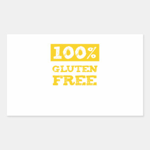 100% glutenfrei rechteckiger aufkleber