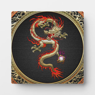 [100] Goldener chinesischer Drache Fucanglong Fotoplatte