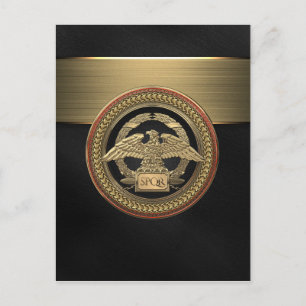 [100] Goldrömischer Kaiseradler auf Goldmedaille Postkarte