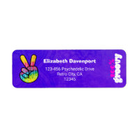 100% Groovy Rainbow Hand Peace Sign