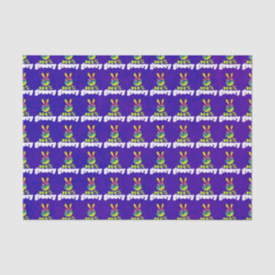 100% Groovy Rainbow with Hand Peace Sign Seidenpapier