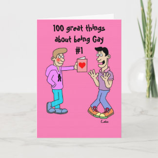 100 große Sachen über Sein homosexuelles #1 Feiertagskarte