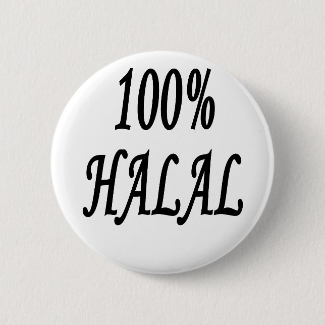 100% HALAL BUTTON (Vorderseite)