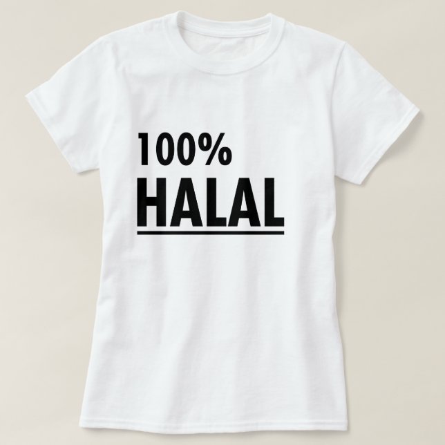 100% Halal T - Shirt (Design vorne)
