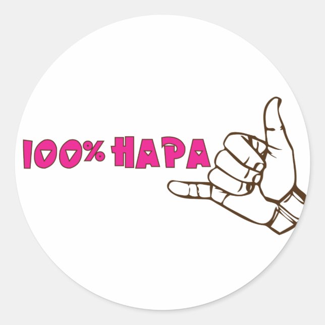 100 % Hapa-Aufkleber Runder Aufkleber (Vorderseite)
