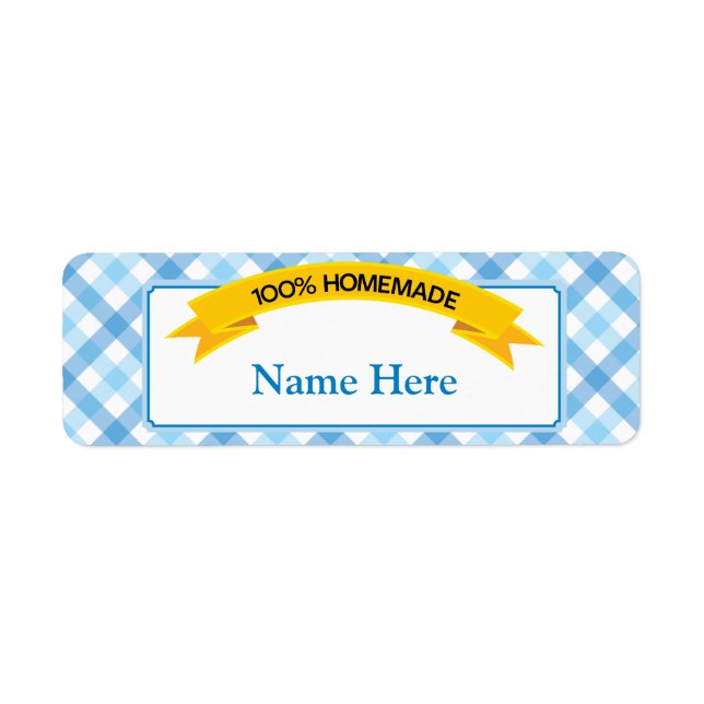 100% hausgemachte Lebensmittelkennzeichnung - Blue (Vorne)