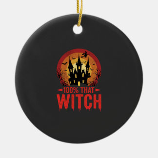 100% Hexen Halloween Schloss Keramik Ornament