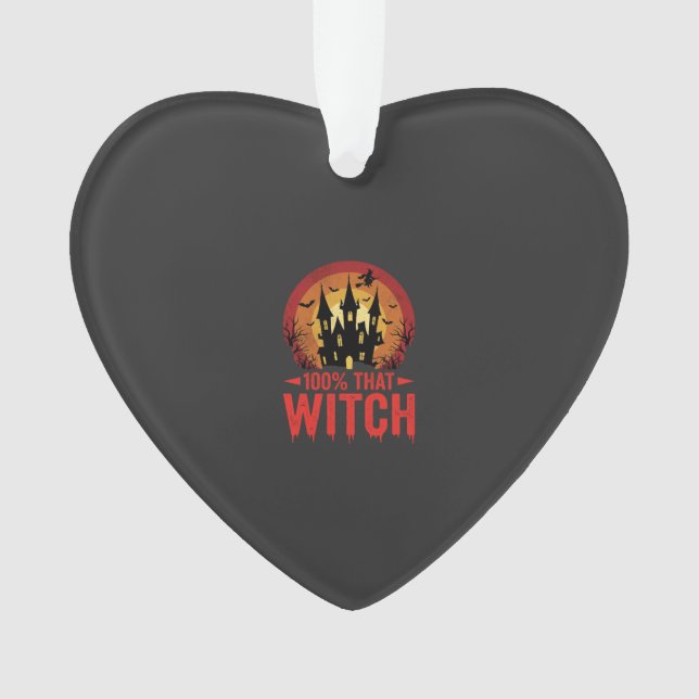 100% Hexen Halloween Schloss Ornament (Vorderseite)