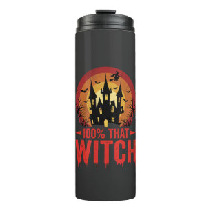 100% Hexen Halloween Schloss Thermosbecher