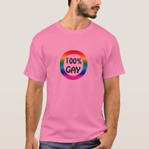 100% Homosexuell-Regenbogen durch PercentGay.com T-Shirt
