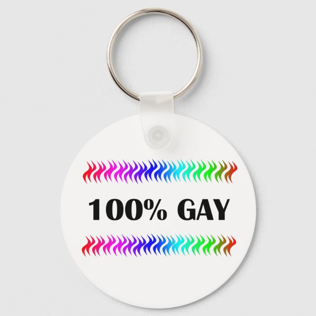 100 % homosexuell schlüsselanhänger (Vorderseite)