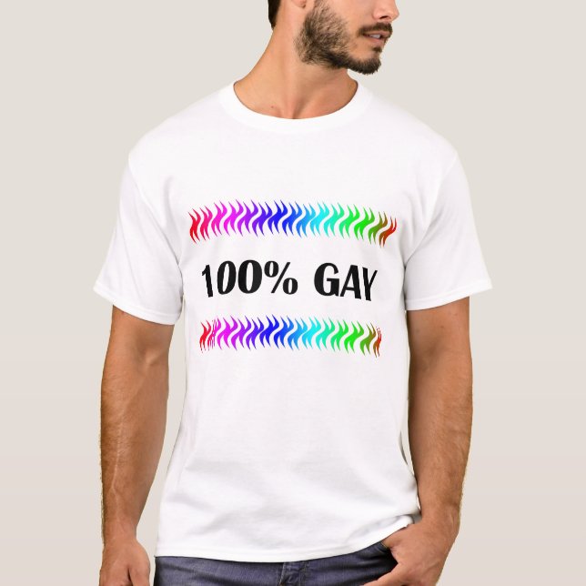 100 % homosexuell T-Shirt (Vorderseite)