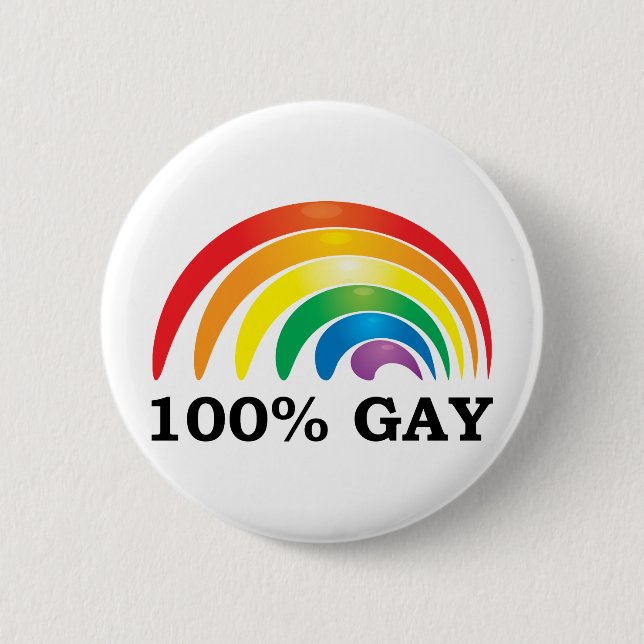 100% Homosexuelles Button (Vorderseite)