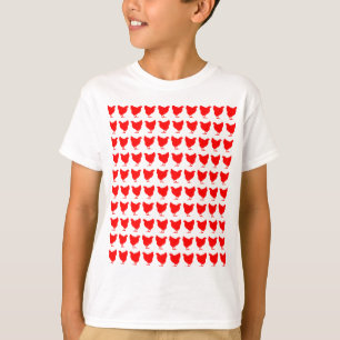 100 Hühner - Rot T-Shirt