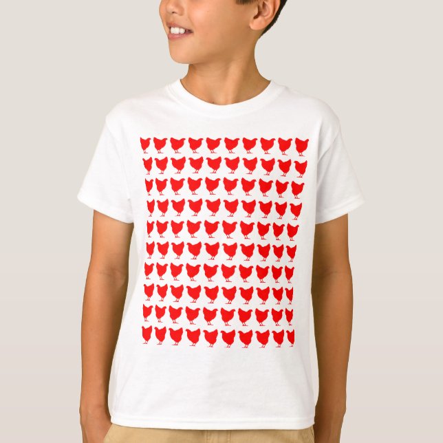 100 Hühner - Rot T-Shirt (Vorderseite)