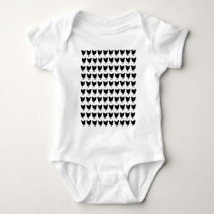 100 Hühner - schwarz Baby Strampler