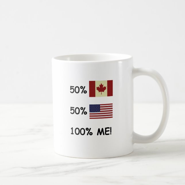 100% ICH Kanadier/Amerikaner Kaffeetasse (Rechts)