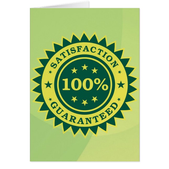 100%ige Zufriedenheit Garantierte Aufkleber (Vorne)