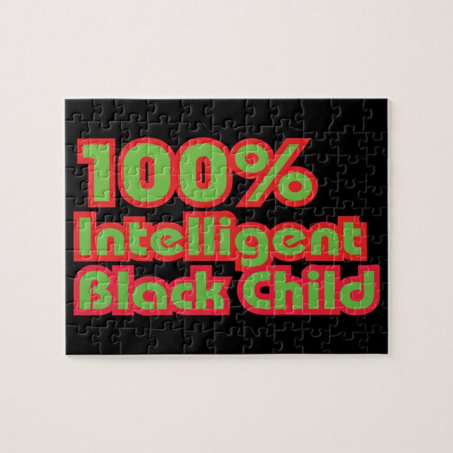 100% intelligentes schwarzes Kind (Horizontal)