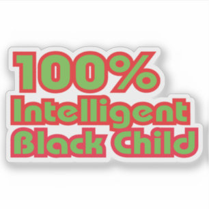 100 % Intelligentes Schwarzes Kind Aufkleber