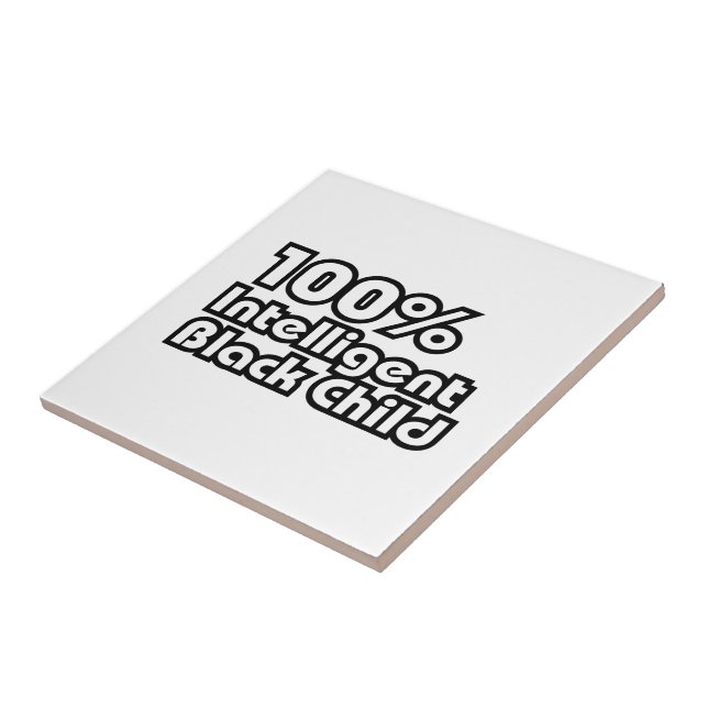 100 % Intelligentes schwarzes Kind Fliese (Seite)