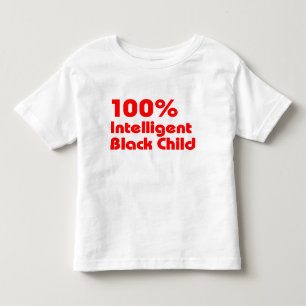 100% intelligentes schwarzes Kind Kleinkind T-shirt