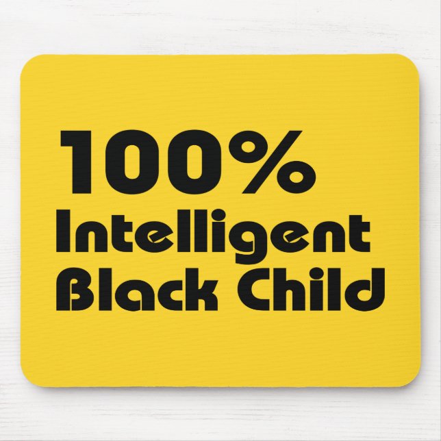 100 % Intelligentes schwarzes Kind Mousepad (Vorne)