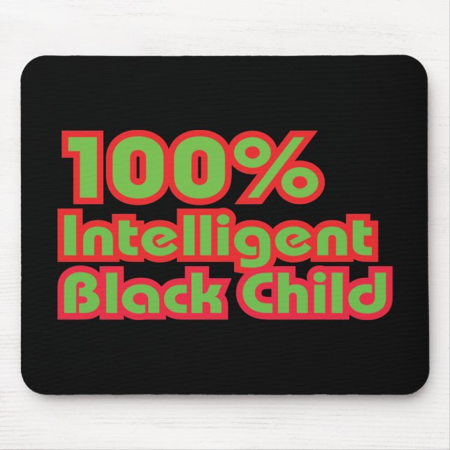 100 % Intelligentes schwarzes Kind Mousepad (Vorne)