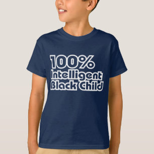 100 % Intelligentes schwarzes Kind T-Shirt