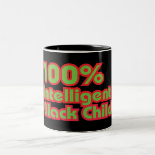 100 % Intelligentes schwarzes Kind Zweifarbige Tasse