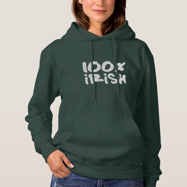 100 % irisch hoodie (Vorderseite)