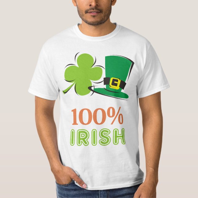100 % irisch T-Shirt (Vorderseite)