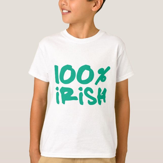 100 % irisch T-Shirt (Vorderseite)