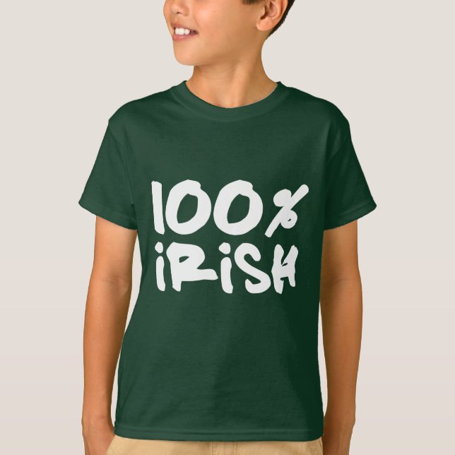 100 % irisch T-Shirt (Vorderseite)