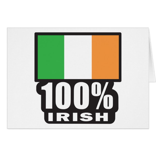 100% Irish/St. Patrick's Day (Vorderseite (Horizontal))