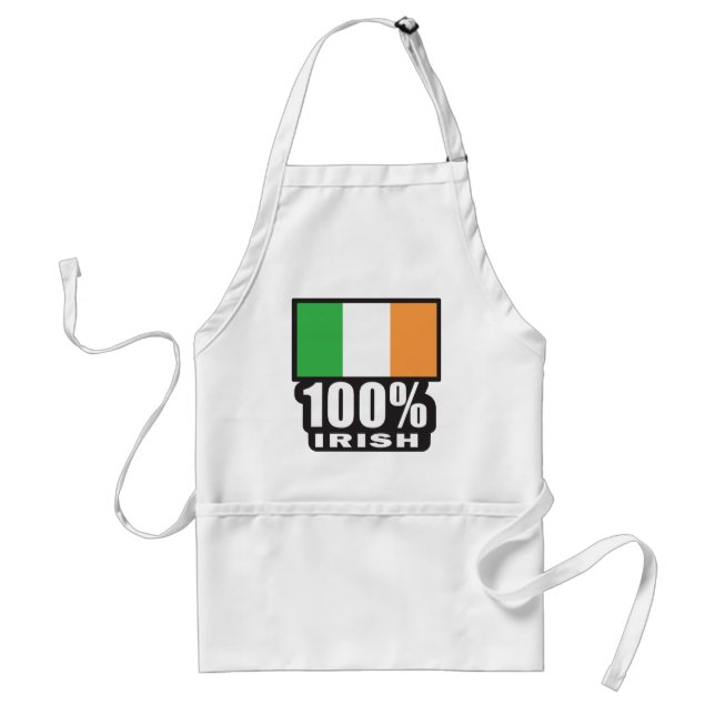 100% Irish/St. Patrick's Day Schürze (Vorne)