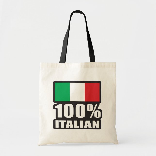 100 % Italienisch Tragetasche (Vorne)