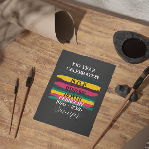 100-Jahr-Feier Black History Month 2026 Postkarte