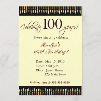 100 Jahre alte Einladung zum Geburtstag