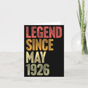 100 Jahre alte Legende seit Mai 1926 Retro 100. Karte