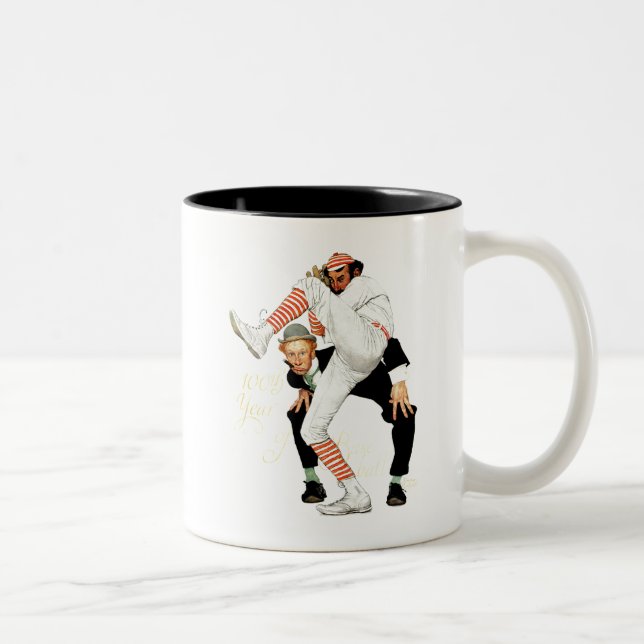 100 Jahre Baseball Zweifarbige Tasse (Rechts)